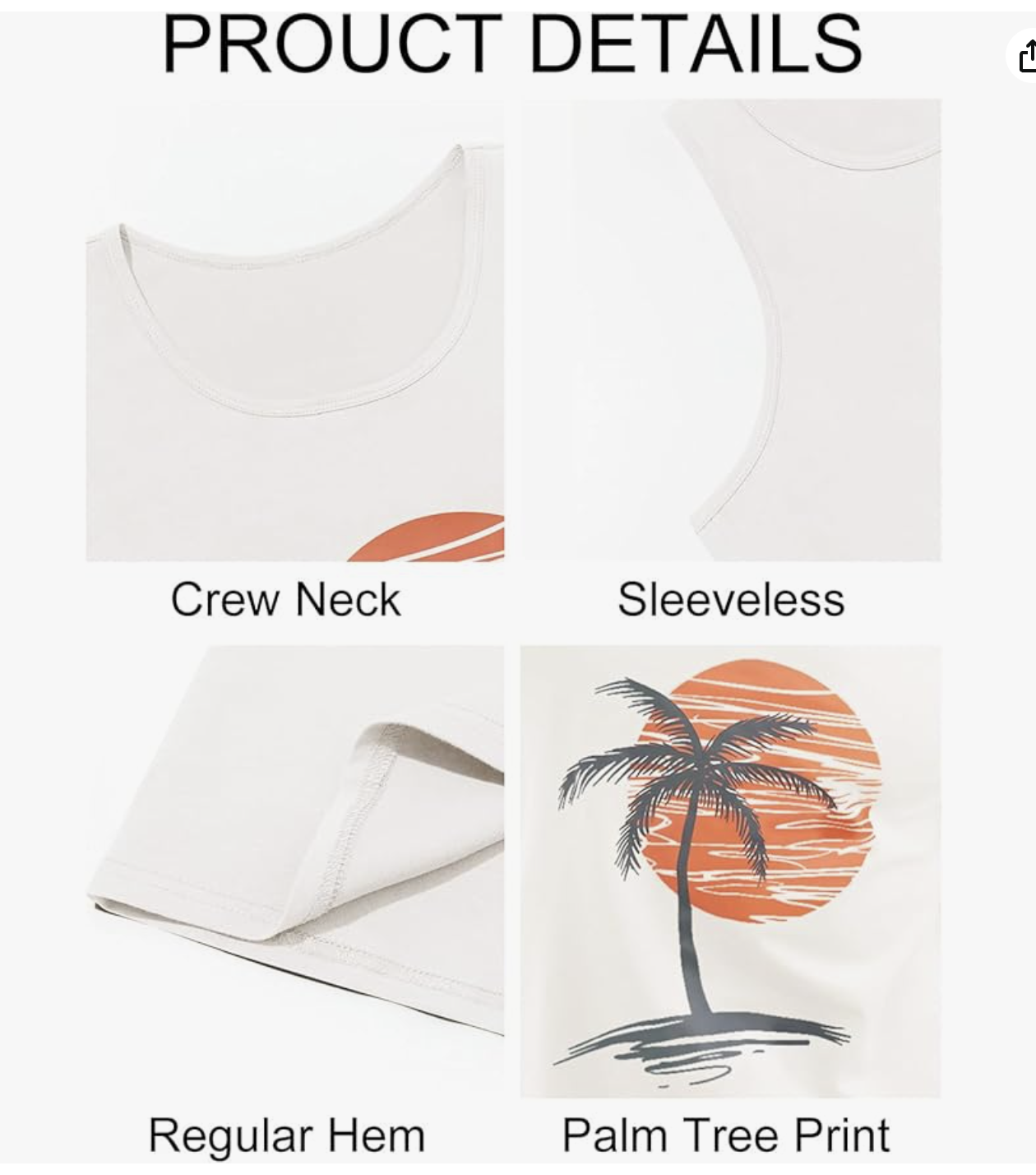 Men's White and Orange Sun Tank Top - Image 2