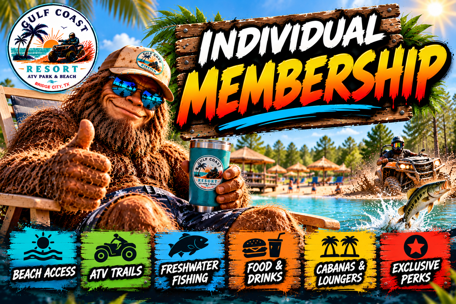 Gulf Coast Resort Individual Membership - Monthly